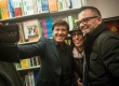 13-11-2015 Bologna, Piazza di Porta Ravegnana. Il cantante Luca Barbarossa presenta dal vivo Radio Duets-Musica libera, insieme a Gianni Morandi e Luca Carboni nella galleria antistante la libreria Feltrinelli. Foto Michele Lapini/Eikon