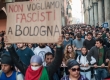 8-11-2015 Bologna. Contestazione a Salvini sul ponte, cariche e corteo. Foto Michele Lapini/Eikon