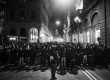 16-02-2018. Bologna, piazza galvani. occupata piazza galvani dagli antifascisti prima del presidio fi forza nuova. Scontri . foto michele lapini/eikon